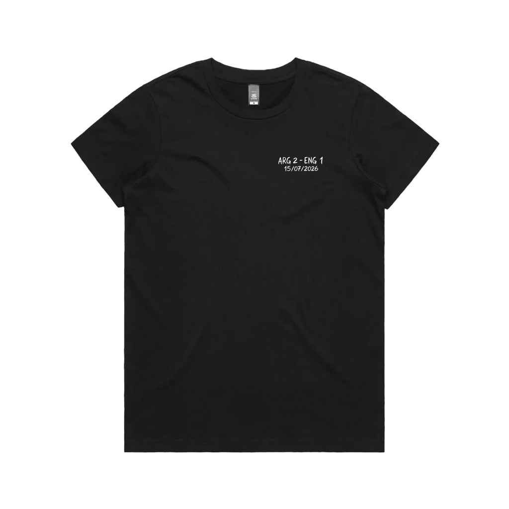 Black front flat lay
