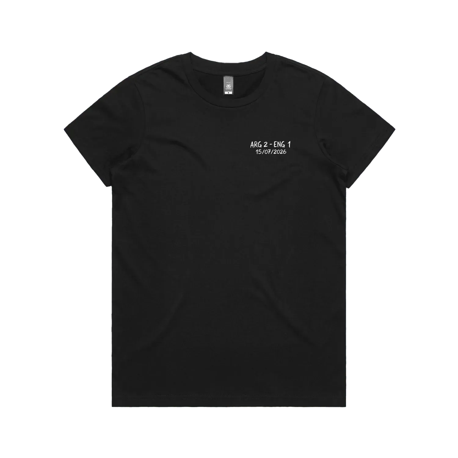 Black front flat lay