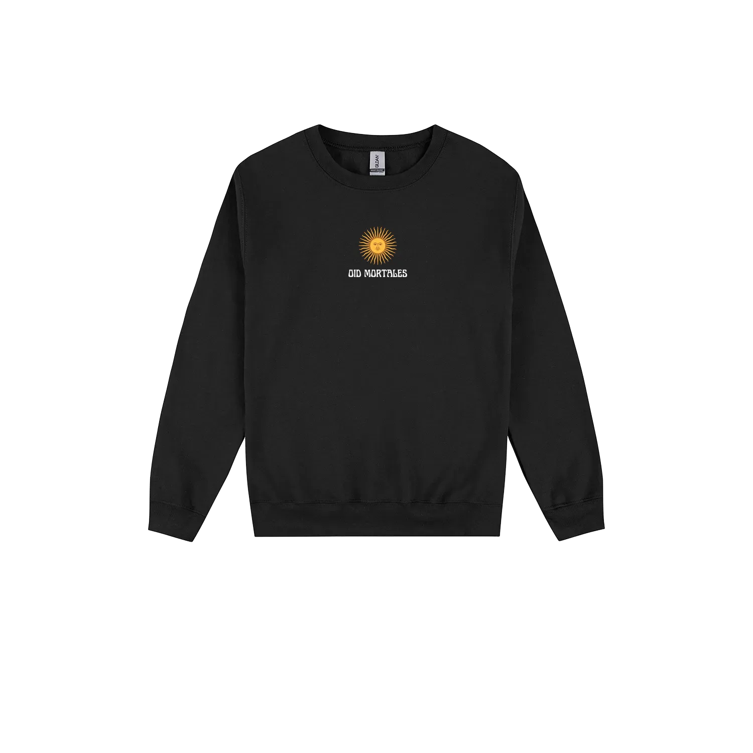 Black front flat lay