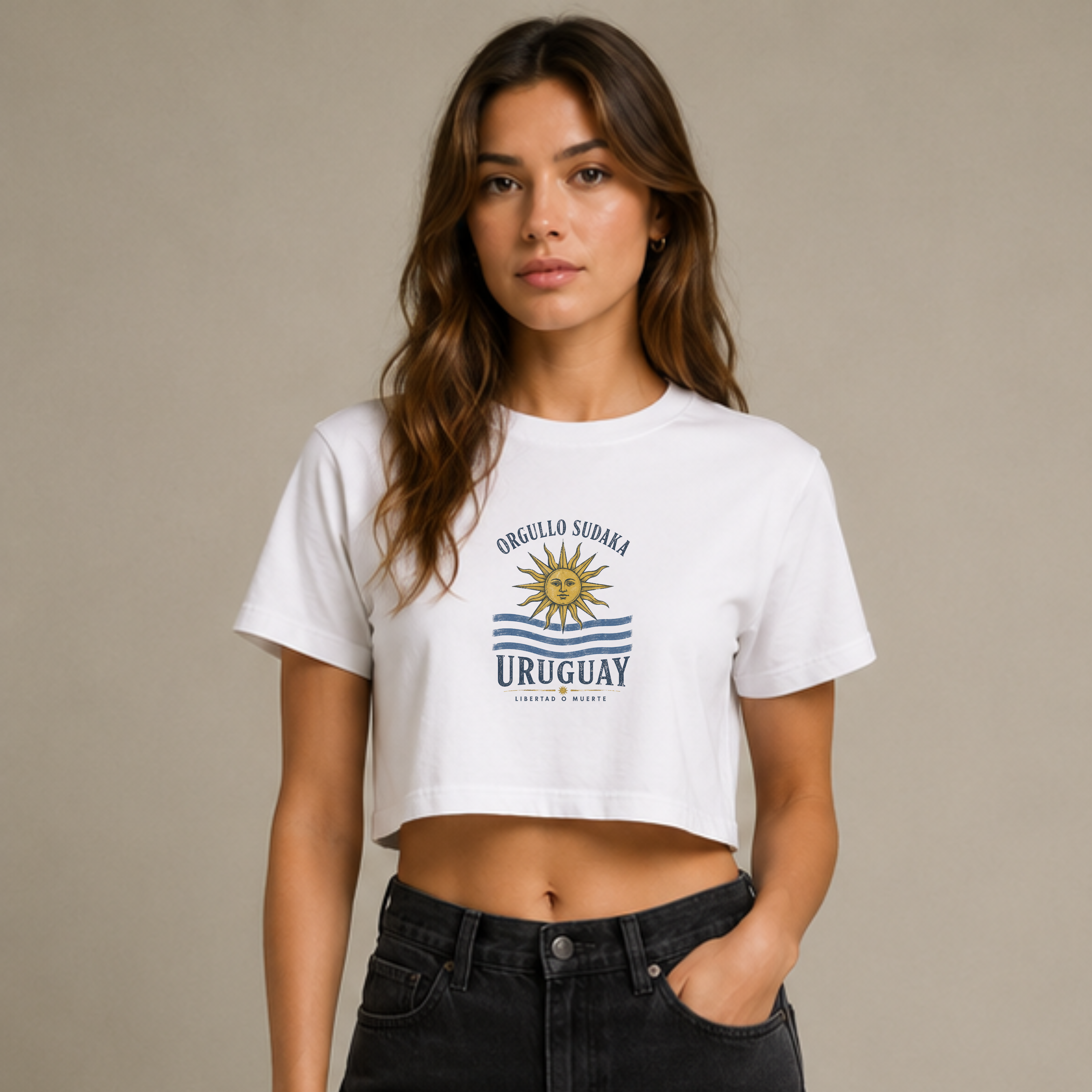 Uruguay Flag Crop T-Shirt
